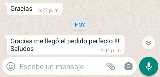 Referencia de clienta satisfecha 1