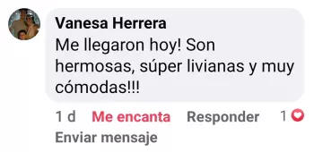 Captura de comentario positivo de clienta 1