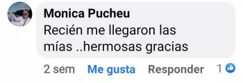 Captura de comentario positivo de clienta 2