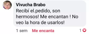 Captura de comentario positivo de clienta 4