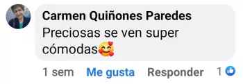 Captura de comentario positivo de clienta 6