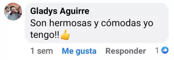 Captura de comentario positivo de clienta 7